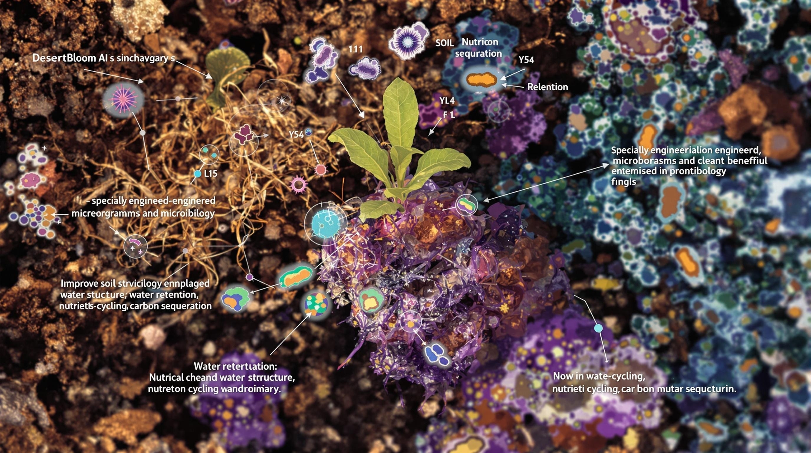Engineered soil microbiome visualization